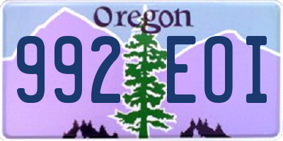 OR license plate 992EOI
