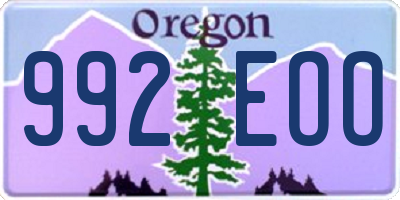 OR license plate 992EOO