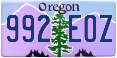 OR license plate 992EOZ