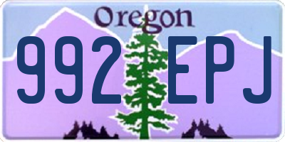 OR license plate 992EPJ