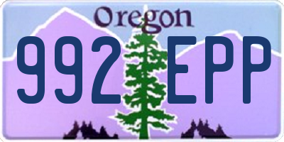 OR license plate 992EPP