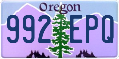 OR license plate 992EPQ