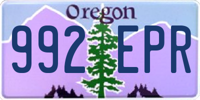 OR license plate 992EPR