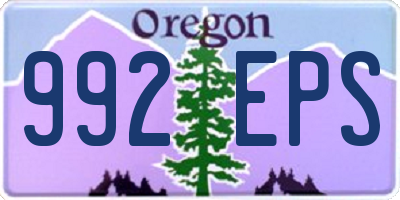 OR license plate 992EPS