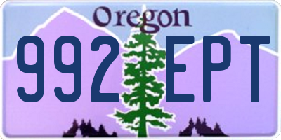 OR license plate 992EPT