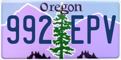 OR license plate 992EPV
