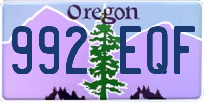 OR license plate 992EQF