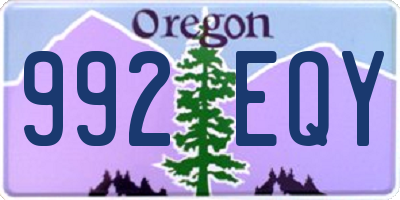 OR license plate 992EQY