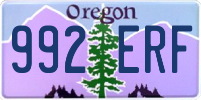 OR license plate 992ERF