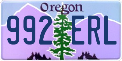 OR license plate 992ERL