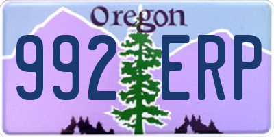 OR license plate 992ERP