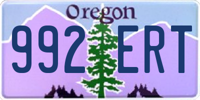 OR license plate 992ERT