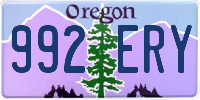 OR license plate 992ERY