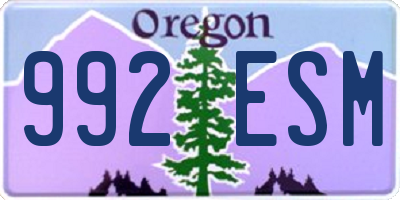 OR license plate 992ESM