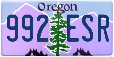 OR license plate 992ESR