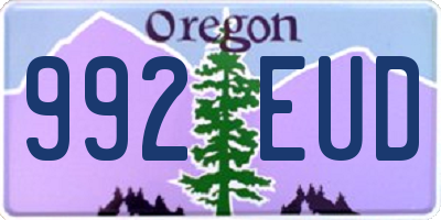 OR license plate 992EUD