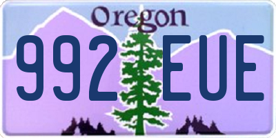 OR license plate 992EUE