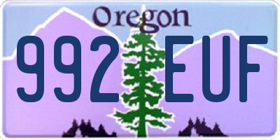 OR license plate 992EUF