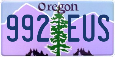 OR license plate 992EUS