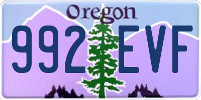 OR license plate 992EVF