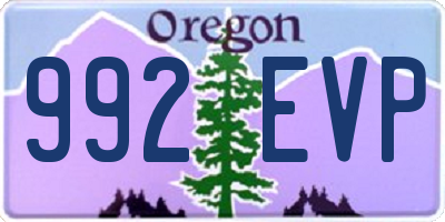 OR license plate 992EVP