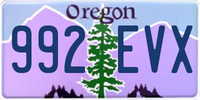 OR license plate 992EVX