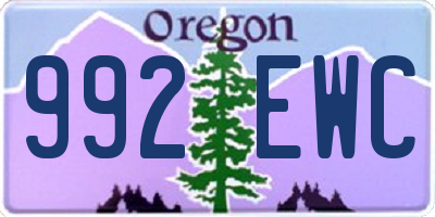 OR license plate 992EWC