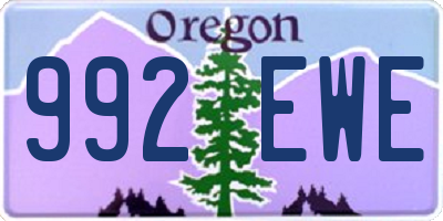 OR license plate 992EWE