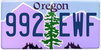 OR license plate 992EWF