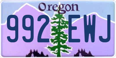 OR license plate 992EWJ