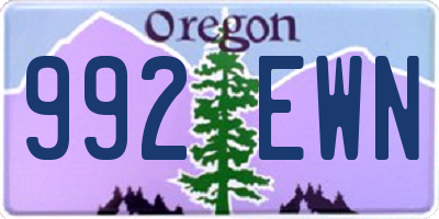 OR license plate 992EWN