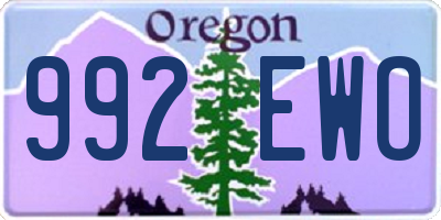 OR license plate 992EWO