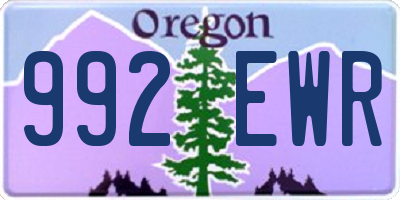OR license plate 992EWR