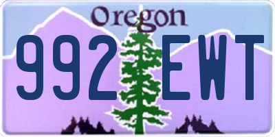 OR license plate 992EWT