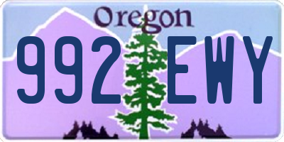 OR license plate 992EWY