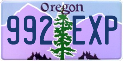 OR license plate 992EXP