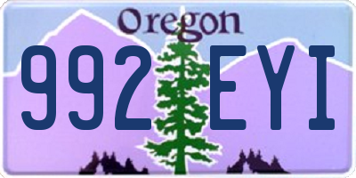 OR license plate 992EYI