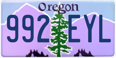 OR license plate 992EYL