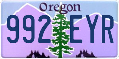 OR license plate 992EYR