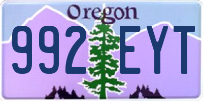 OR license plate 992EYT