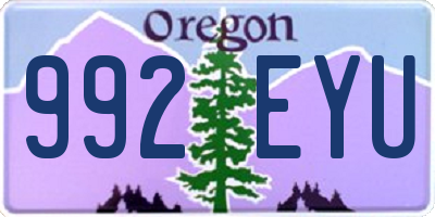 OR license plate 992EYU