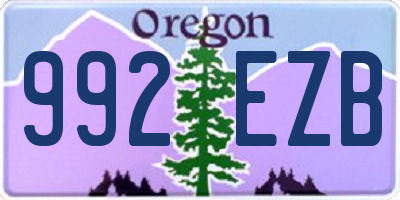 OR license plate 992EZB