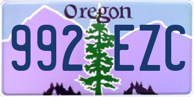 OR license plate 992EZC