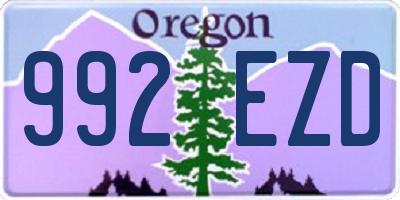 OR license plate 992EZD