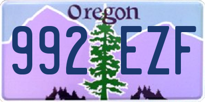 OR license plate 992EZF