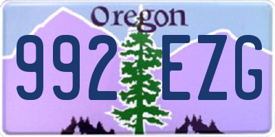 OR license plate 992EZG