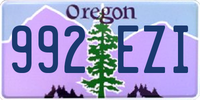 OR license plate 992EZI