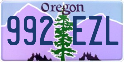 OR license plate 992EZL