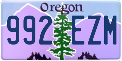 OR license plate 992EZM