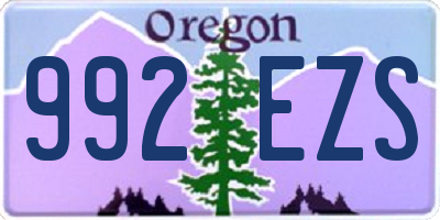 OR license plate 992EZS